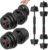 Adjustable Dumbbells Set, 20/30/40/60/80lbs Free Weight Set with Connector of 2 Convertible to Barbell, Fitness Exercises for Home Gym Suitable Men/Women