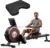 Rowing Machine& seat cusshion, Magnetic Rower Machine with Dual Slide Rail, 16 Levels of Electromagnetic Resistance, Max 350lb Weight Capacity, Rowing Machines for Home Use
