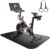 Treadmill Mat,Bike Mat,Stationary Bike Mat,Foldable Treadmill Mat for Hardwood Floors and Carpet.for Exercise Bike,Exercise Equipment Indoor Cycles,Rowing Elliptical (32″ X 74.8″)