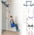 Gym1 6-Piece Doorway Gym Indoor Playground – 6-Piece, Blue – Indoor Playset with Sensory Swing, Pull-Up Bar & Rings, Trapeze, Ladder & Knotted Rope