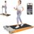 Wood Walking Pad Treadmill for Home Office, Portable Treadmills with Incline, Quiet 2.5HP Walking Machine with Remote Control, Wheels and LED Display, Installation-Free, 300lbs