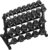 HANDBODE Hex Dumbbell Set with Rack, 350-690 lb, Non-Slip Rubber Grip Handles, Rubber Coated Fixed Weights, Heavy Duty Storage Stand, Hexagon Shape, Multiple Weight Options for Home Gym Strength Training