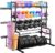 XL Adjustable Weight Rack for Dumbbells – Bonvork Barbell Holder Bumper Plate Storage Rack with 3 Olympic Bar Racks, Dumbbell Rack Weight Stand,Home Gym Storage Rack for kettlebells,Yoga Mat