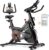Exercise Bike for Home, 350 LB Heavy Duty Indoor Cycling Bike with Bluetooth APP Sync, Silent Belt Drive, LCD Monitor, Adjustable Seat & Handlebars, Smooth & Quiet Stationary Spin Bike for Cardio & Strength Training