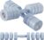 Dumbbell Set of 2, Adjustable Weight, Anti-slip Handle, Macaron Colors, Each 2.2/4.4/6.6/8.8 lbs, 4 in 1 Hand Weights for Women at Home, Blue