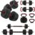Multi-Functional Portable Changeable Dumbbell and Barbell Kettlebell Set with Adjustable Weights, 40LBS or 60LBS Sets, 2-in-1 or 4-in1, Multiple Styles