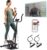 Sunny Health & Fitness 2-in-1 Sit/Stand Mini Elliptical Machine, Portable Under Desk Peddler Exerciser for Senior Home Workout, Optional Free Sunnyfit App Bluetooth Link, Handlebars or Resistance Band
