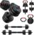 Adjustable dumbbell set,20/35/45/55/70/90lbs Free Weights set with upgraded nut, 4 in 1 Weight Set Used as Kettlebells, Barbell, Push up Stand, Fitness Exercise for Home Gym Suitable Men/Women