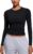 CRZ YOGA Softembrace Crewneck Long Sleeve Shirts for Women – Casual Going Out Tops Soft Basic Fitted Tight Fall T-Shirts