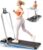 Walking Pad Treadmill with 10% Incline, 450LBS Capacity 2.5HP Under Desk Treadmill LED Display, 4 in 1 Portable Small Treadmills with Handle Bar Remote Control for Home Office Black