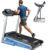 WELLFIT Auto Incline Folding Treadmill – 10% Incline Desk Walking Pad Treadmill with Handlebar, 400 lbs Heavy-Duty Capacity, Space-Saving Quiet Under-Desk Design for Home Office, Seniors & Fitness