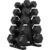 Hex Weights Dumbbells Set with Rack, 100-550 lb Rubber Coated Dumbbell Sets with Storage, Free Hand Weight for Strength Training, Exercise, Fitness, Home, Gym, Heavy Duty
