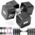 Adjustable Dumbbell Set, Dumbbells 10LBS 20LBS 25LBS Set of 2 Hand Weights | Free Weight Set with Metal Handle , Home Gym & Outdoor Exercise, Weight Loss Workout, Strength Training & Muscle Toning