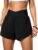 Blooming Jelly Women’s Workout Shorts Athletic Running Shorts Crossover High Waisted Gym Shorts with Zipper Pockets