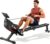 Rowing Machines for Home Use, Compact Rower Machine with 350 LBS Capacity,32-Level Self-Powered Resistance Knob with Real-Time Data Tracking, Dual Rail, Ergonomic Seat, App Support