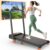 Walking Pad Treadmill with Incline, Upgraded 3.5HP Walking Pad with Handle Bar, 350Lbs Foldable Portable Treadmills for Home Office, 4 in 1 Under Desk Treadmill with Remote Control & APP, LED Display