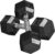 Soozier Hex Dumbbell Set of 2, Rubber Weights Exercise Fitness Dumbbell with Non-Slip Handles, Anti-roll, for Women or Men Home Gym Workout