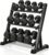 Rubber Hex Dumbbells with Storage Rack 350/450/550 LBS – Free Dumbbell Weight Set for Home Gym Equipment Exercise & Fitness Dumbbells for Strength Training