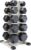 CAP Barbell Rubber Coated Hex Dumbbell Set with Vertical Rack | 100-300 lbs Free Weights Dumbbells Set for Home Gym | Multiple Options