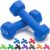 Portzon Dumbbells Neoprene with Non Slip Grip weight for Total Body Workout Compatible with of 2 Set,1-15 LB, Anti-Slip, Anti-roll, Hex Shape