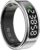 Smart Ring Health Tracker, Titanium Silver Round Design, Touch Screen, Bluetooth Connectivity, Water Resistant, Health Monitoring for Adults(Silver, 11#(20.8mm))