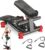 soges Steppers for Exercise at Home, Mini Stepper with Resistance Bands, Stair Stepper Machine with 300LBS Loading Capacity, Hydraulic Step Exercise Equipment with LCD Monitor, Red