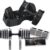 BYZOOM FITNESS Classic Series 50/55LB Adjustable Dumbbell Pair Set of 2 OR Single Unit (Check qty before purchase), 5-in-1 OR 15-in-1 Patented Secure System, Solid Cast Iron Core, Iconic 12-Sided Polygonal Anti-Roll Base, Professional Heavy Weight for Men and Women, Black