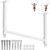 Ceiling Mounted Pull Up Bar, Heavy Duty 700 LBS Multi Grip Pull Up Bars, 16″/24″ Rafter Chin Up Bar, Ceiling Joist for Garage/Gym/Basement with Comfortable Grip & Round Anchors, Easy to Install,White