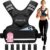 BAGAIL Adjustable Weighted Vest 4-10lb/12-18lb/20-32lb, Comfortable X-Shape & U-Neck Weight Vest for Women and Men Walking with 6 Removable Weights, Large Pocket and Reflective Strips