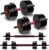 Adjustable Weights Dumbbells Set, 40lbs Free Weights with Connector, Convertible Dumbbell Barbell Push-up Stand Set, 3 in 1 Home Gym Fitness Weight Set for Men and Women