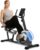 ALPHA CAMP Recumbent Exercise Bike 16-Level Resistance Magnetic Stationary Bike with Bottle Holder Adjustable Wide Cushioned Seat for Home,Heart Rate Handle,LCD Monitor, Bluetooth App Connectivity