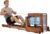 Water Rowing Machine for Home with Drawer-Style Folding Design 350LBS Heavy Duty Magnetic/Water Fitness Rower Machine Oak Wood Immersive Rower 6 Breathing Color Light Effect