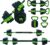 4-in-1 Adjustable Dumbbell Set, 44 LBS Free Weight Set with Dumbbell, Barbell, Kettlebell, Push Up Stand Options, Home Gym Fitness Workout Equipment for Men Women