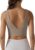 ABOCIW Longline Sports Bra for Women V Back Wireless Padded Medium Support Yoga Bra Workout Crop Tank Tops