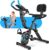 Foldable Exercise Bike, Multifunctional Indoor Stationary Bikes for Home with 8-Level Magnetic Resistance, Quiet Workout Bike with Arm Resistance Bands, LCD Monitor, 300LBS Capacity (Blue)
