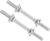 Yes4All Pair of Threaded Dumbbell Handles 14/16/18/24 inch, Chrome/Rubber Grip, Fit 1” Plates, Weight Bar Connector