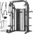 DONOW Smith Machine with Weight Stacks Home Gym Sytem Power Cage Squat Rack Dual Cable Crossover Machine All in One