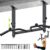 SELEWARE Heavy Duty Welded Pull Up Bar, Versatile Doorway Wall Mount, Joist Mounted, and Ceiling Mounted Chin Up Bars, Thick Metal Sturdy Construction for Full Body Workouts Support 500 lbs