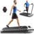 ANCHEER Walking Pad with Desk 47-50.5 Inch Adjustable Height, 8 in 1 Treadmill with 8% Incline for Home Workstation, Folding Treadmill 300lbs Weight Capacity/Ultra-Quiet/Installation-Free