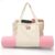 Yoga Mat Bag for Women, Durable Canvas Yoga Tote Bag with Reinforced Stitching and Smooth Zipper Pocket Inside, Large Capacity Yoga Mat Carrier Bag for Gym, Beach, Travel, and Everyday Use