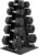 Fitvids Fitvids Rubber Coated Hex Dumbbell Weight Set and Storage Rack, 100LB Set or 150LB Set, 5-20 lbs Pairs or 5-25 lbs Pairs
