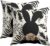 Kawani Easter Rabbit Pillow Covers 18×18 Inch Black Bunny Floral Easter Outdoor Decorative Throw Pillow Covers Set of 2 Modern Pillowcases Square Cushion Covers for Couch Home Decor