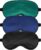 Silk Sleep Mask for Sleeping with Adjustable Strap, Satin Blackout for Men&Women, Comfortable Blindfold Eyeshade for Night Sleep (Black,Blue,Green)