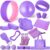 17 Pcs Yoga Essential Kit for Women, Pilates Equipment Starter Set for Beginners with Yoga Wheel Ball Blocks Strap Resistance Bands Wrist Rings Socks Towel & Carry Bag for Home Workouts