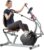 ECHANFIT Recumbent Exercise Bike with Arm Exerciser for Home – Elliptical Recumbent Cross Trainer with Backlit Display, Pulse Sensor, 8-Level Magnetic Resistance, 380LBS Weight Capacity