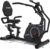 Recumbent Bike Cross Trainer & Elliptical Exercise Bike 2-in-1 for Home Use, with Arm/Leg Exercisers,Adjustable Seat with Backrest, 16 Levels, 400LB Capacity, Pulse Sensors & LCD Monitor