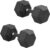CAP Barbell 55 LB Rubber Coated Hex Dumbbell Hand Weight with Padded Grip – Pair | Comfort Grip