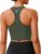 PINSPARK Sports Bra Longline Racerback Tank Tops for Women Padded Workout Yoga Top