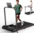 12% Incline Walking Pad Treadmill, 320lb Capacity Under Desk Treadmill with Full Manual/3-Preset Countdown/App Mode, Portable Treadmills for Small Spaces, Home, Office