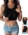 CHICME Women Built-in Bra Tank Tops Sleeveless Casual Shirts Racerback Ribbed Fitted Tank Tops